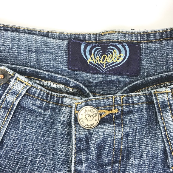 Angels Flare Leg Jeans 7 Juniors Blue Medium Wash - Picture 6 of 8